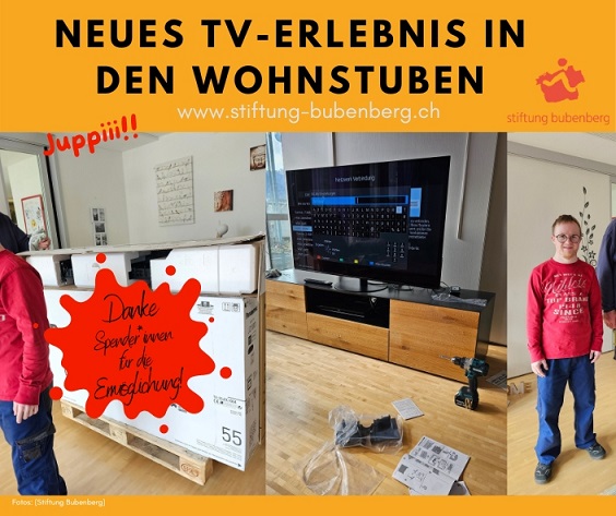 Neue Fernseher für die Bubenberg-Wohngruppen